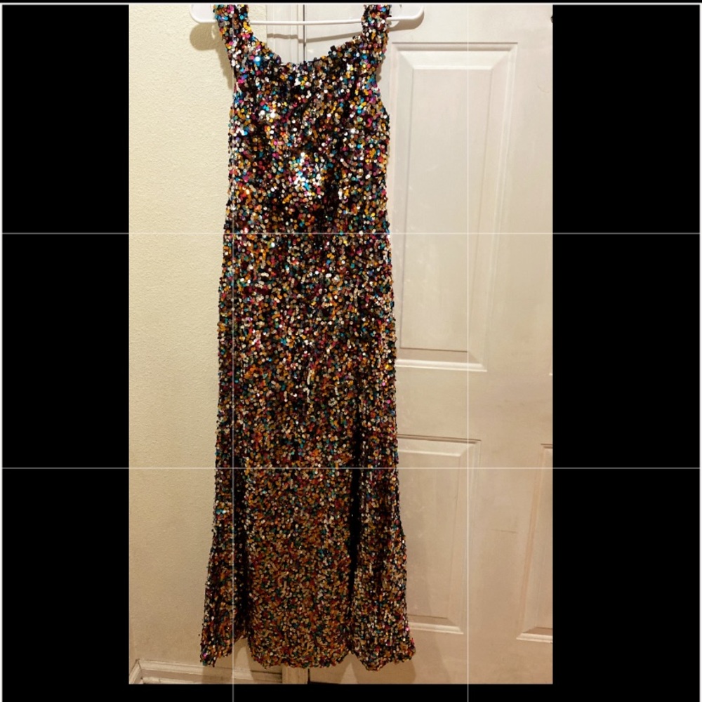 Multicolor Sequence Gown